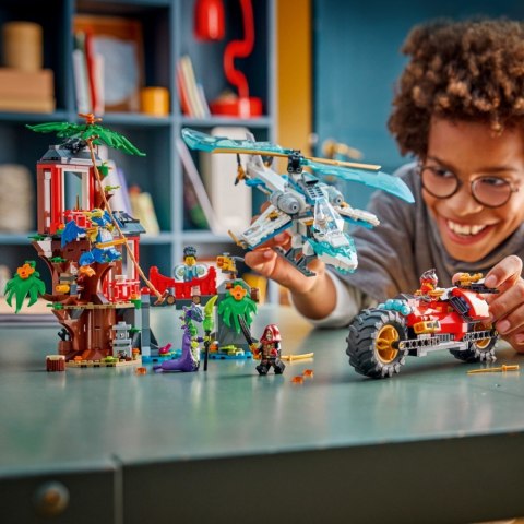 Klocki Ninjago 71857 Bitwa ninja: domek na drzewie z pojazdami