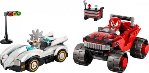 Klocki Sonic 77118 Silver w samochodzie kontra Knuckles w monster trucku