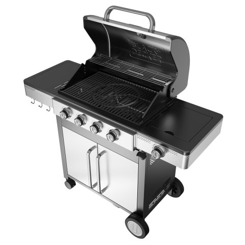 Grill gazowy Black+Decker BXOG16550E 4 palniki x 3.6 kW + 1 palnik 2.1 kW | pow.grilla 670 x 415 mm | 1330 x 1185 x 580 mm