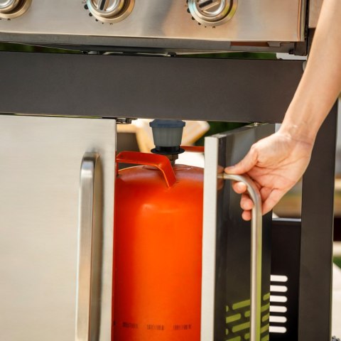 Grill gazowy Black+Decker BXOG16550E 4 palniki x 3.6 kW + 1 palnik 2.1 kW | pow.grilla 670 x 415 mm | 1330 x 1185 x 580 mm