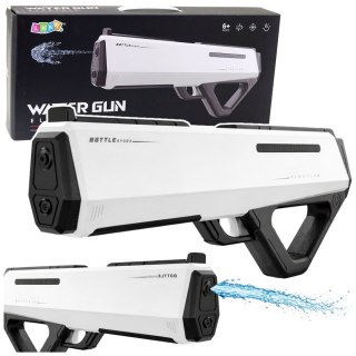 Elektryczny Pistolet Karabin Broń Na Wodę Biały Zasięg 12m 400ml
