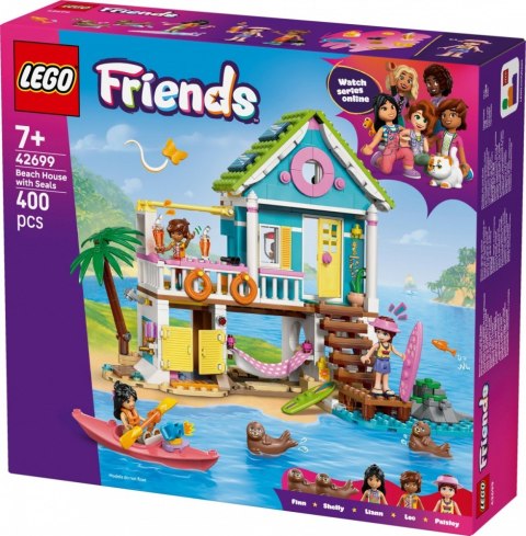 Klocki Friends 42699 Domek na plaży z fokami