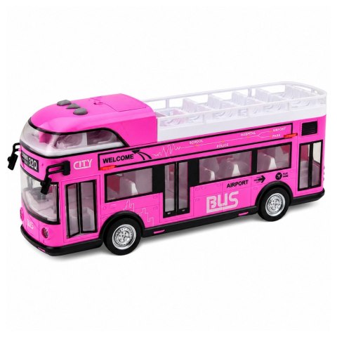 Autobus Miejski Piętrowy Otwierane Drzwi Światła Dźwięki Różowy