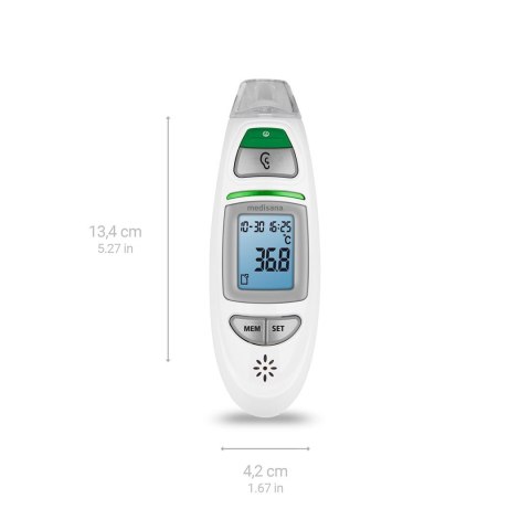 Termometr wielofunkcyjny Infrared Medisana TM 750 jednostki miary °C, °F | pamięć do 30 pomiarów