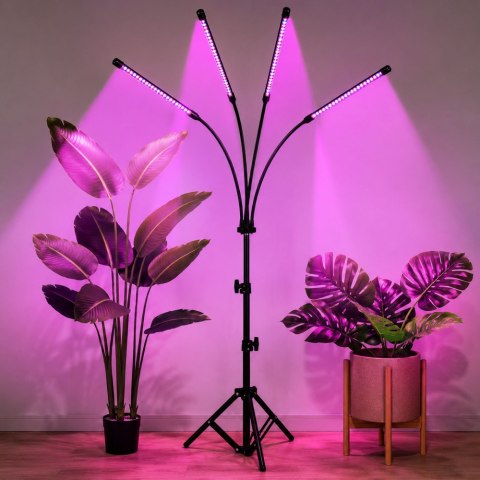Lampa LED Do Wzrostu Uprawy I Doświetlania Roślin Statyw 4 Panele Pilot
