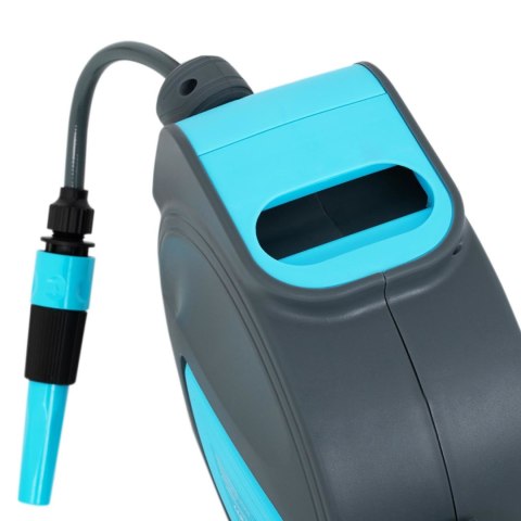 Wąż ogrodowy z automatycznym bębnem ściennym 10 m + 1 m 5/6'' Hillvert