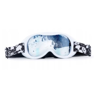 Gogle narciarskie dla dzieci Panda UV400 - czarno-białe Qunature