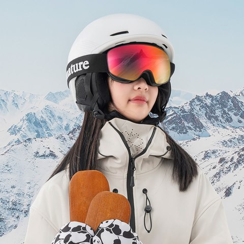Gogle narciarskie dziecięce nieparujące UV400 M/L - czarne Qunature