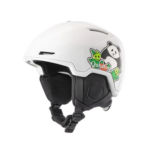 Kask narciarski snowboardowy z nausznikami dla dzieci rozmiar M - biały panda ROCKBROS