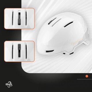Kask narciarski snowboardowy z nausznikami rozmiar L - biały ROCKBROS