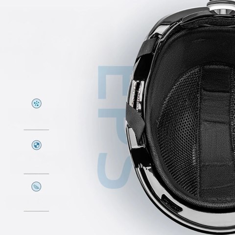 Kask narciarski snowboardowy z nausznikami rozmiar L - czarny ROCKBROS