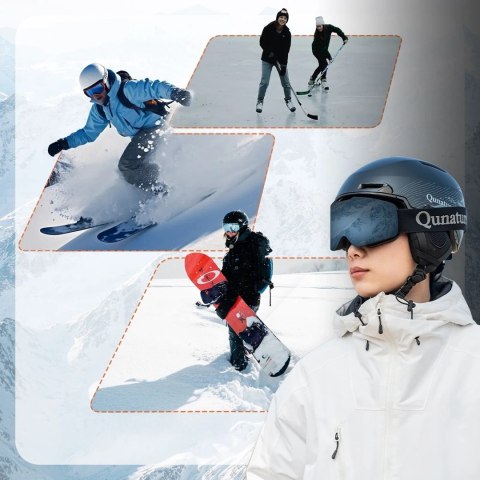 Kask narciarski snowboardowy z nausznikami rozmiar M - czarny ROCKBROS