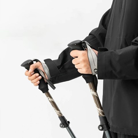 Kij kijek trekkingowy nordic walking aluminiowy 110 - 130 cm brązowy - 1 szt. Qunature