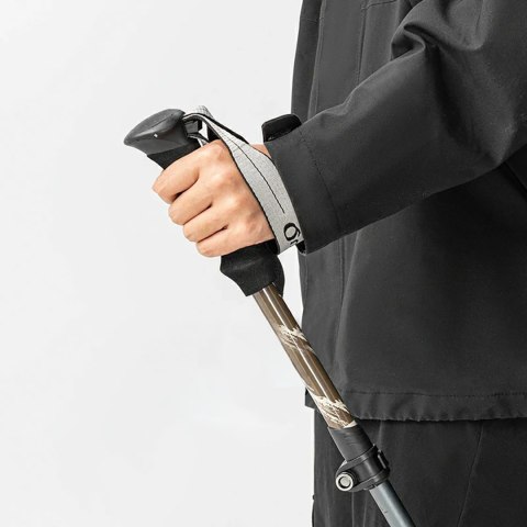 Kij kijek trekkingowy nordic walking aluminiowy 110 - 130 cm brązowy - 1 szt. Qunature