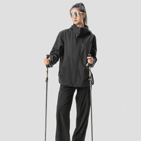 Kij kijek trekkingowy nordic walking aluminiowy 110 - 130 cm brązowy - 1 szt. Qunature
