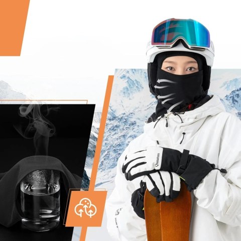 Kominiarka narciarska balaklava na rower motocykl rozmiar M - czarna ROCKBROS