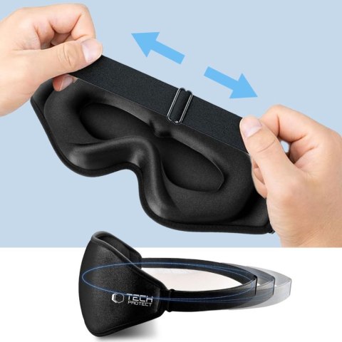 Maska do spania na oczy Eyeshade Sleep Mask - czarna Tech-Protect