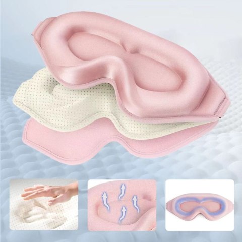 Maska do spania na oczy Eyeshade Sleep Mask - różowa Tech-Protect