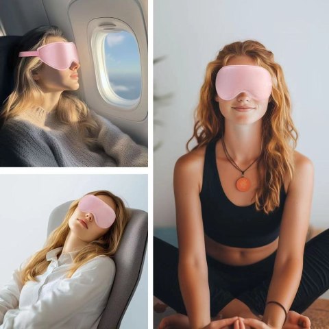 Maska do spania na oczy Eyeshade Sleep Mask - różowa Tech-Protect