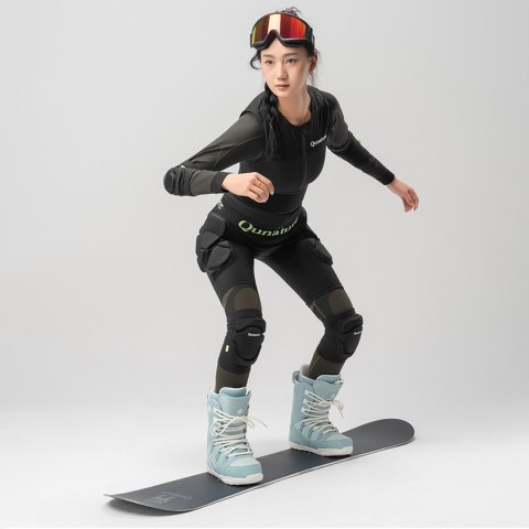 Ochraniacze bioder spodenki na narty snowboard łyżwy Advanced rozmiar L - czarne Qunature