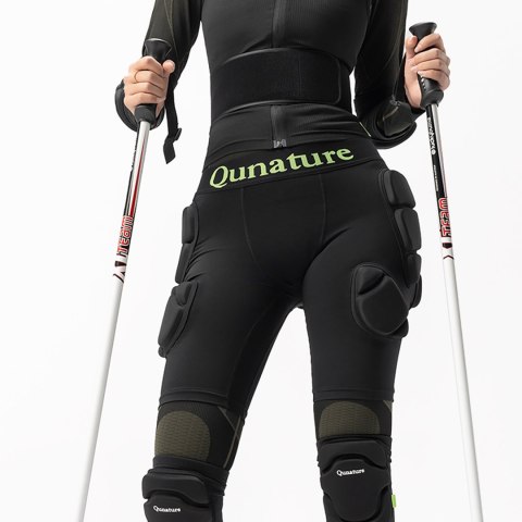 Ochraniacze bioder spodenki na narty snowboard łyżwy Advanced rozmiar XL - czarne Qunature