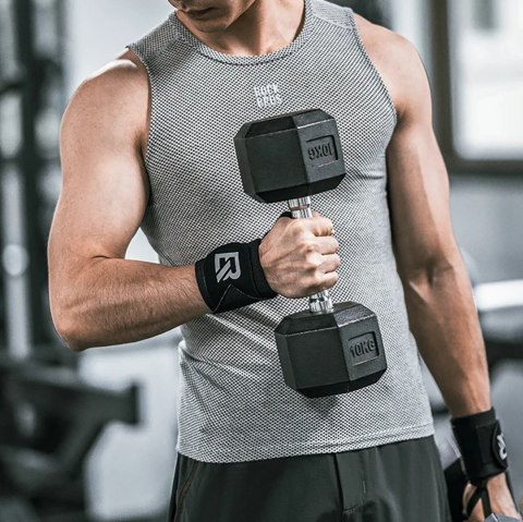 Opaska sportowa stabilizująca na nadgarstek czarna - 2 szt. ROCKBROS