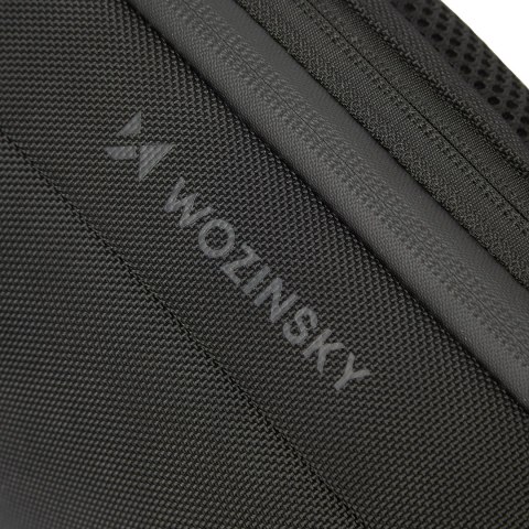 Plecak miejski Premium na jedno ramię antykradzieżowy z organizerem i USB - czarny WOZINSKY