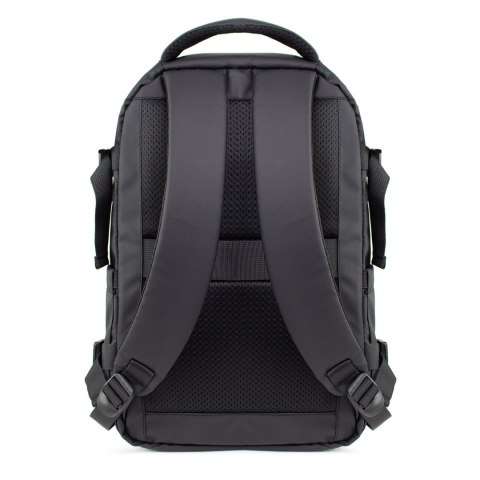 Plecak podróżny do samolotu z kieszenią na laptop 20l 40x20x25 cm - czarny WOZINSKY