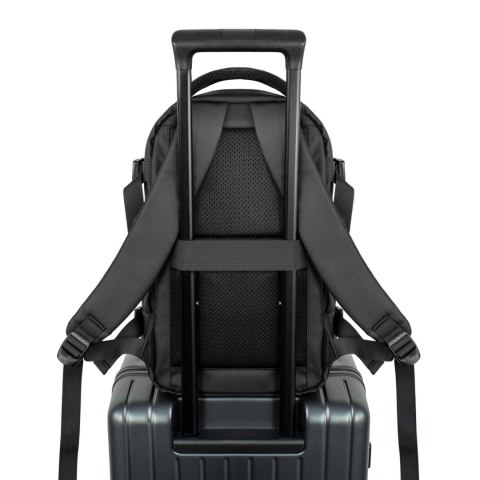 Plecak podróżny do samolotu z kieszenią na laptop 20l 40x20x25 cm - czarny WOZINSKY