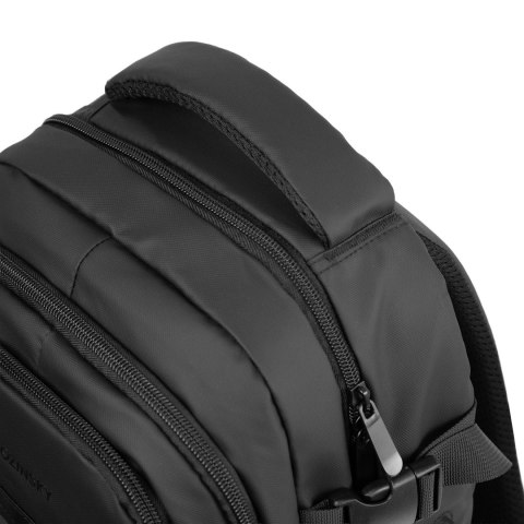 Plecak podróżny do samolotu z kieszenią na laptop 20l 40x20x25 cm - czarny WOZINSKY