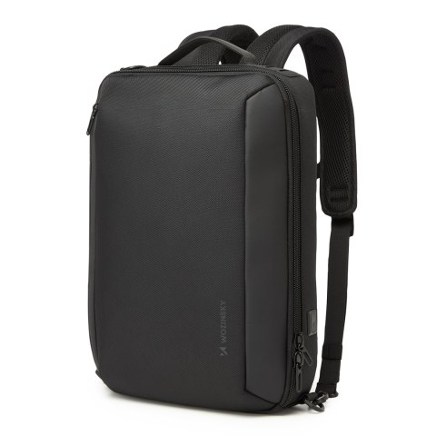Plecak torba Premium na laptopa 15.6'' z paskiem USB 42x8x28cm - czarny WOZINSKY