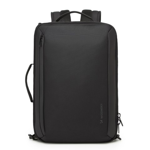 Plecak torba Premium na laptopa 15.6'' z paskiem USB 42x8x28cm - czarny WOZINSKY