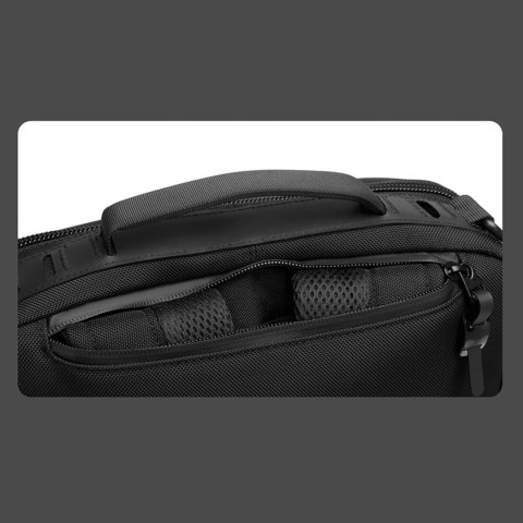 Plecak torba Premium na laptopa 15.6'' z paskiem USB 42x8x28cm - czarny WOZINSKY