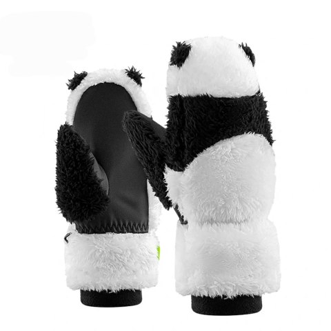 Rękawiczki narciarskie Panda dla dzieci i dorosłych rozmiar S - czarne/białe Qunature