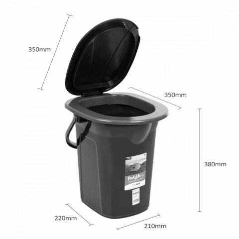 Toaleta turystyczna GB320GG Zielono-szara