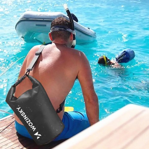 Worek torba wodoodporna outdoor na kajak SUP 10l - czarny WOZINSKY