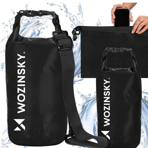 Worek torba wodoodporna outdoor na kajak SUP 10l - czarny WOZINSKY