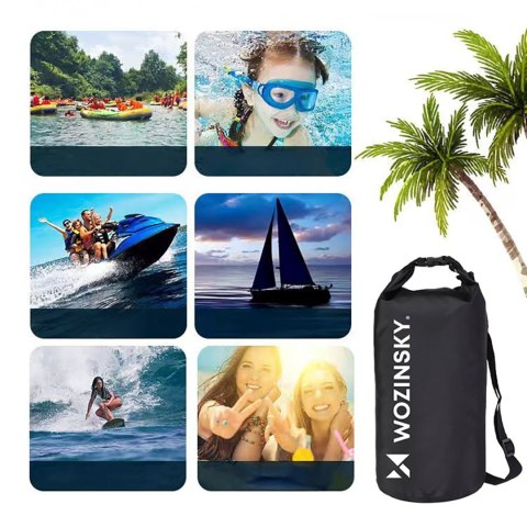 Worek torba wodoodporna outdoor na kajak SUP 30l - czarny WOZINSKY