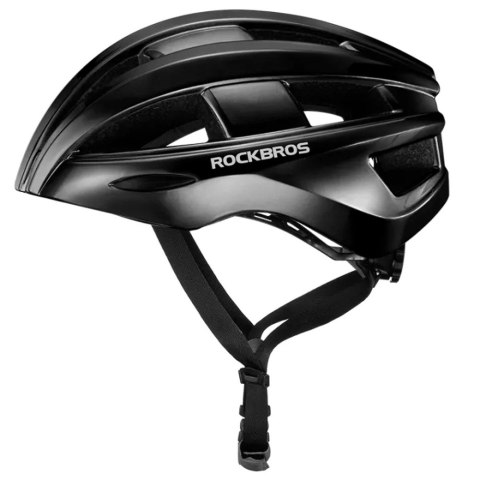 Kask rowerowy MTB z wbudowanymi diodami LED USB czerwone światło czarny ROCKBROS