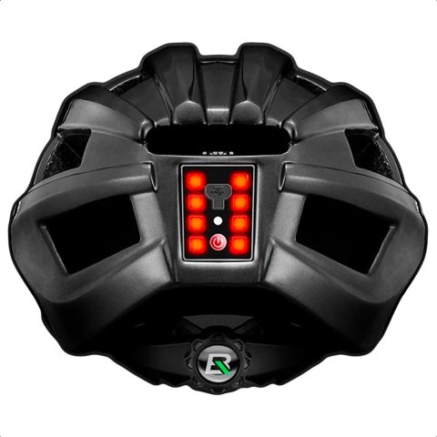 Kask rowerowy MTB z wbudowanymi diodami LED USB czerwone światło szary ROCKBROS