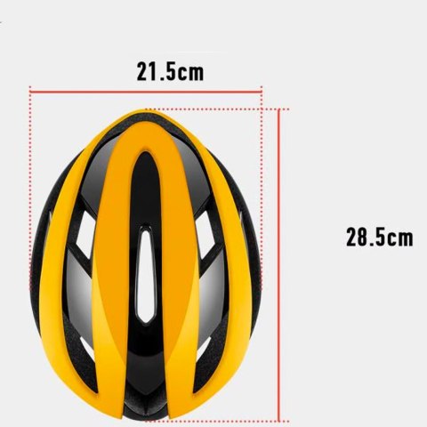 Kask rowerowy uniwersalny regulowany rozmiar L czarno-żółty ROCKBROS