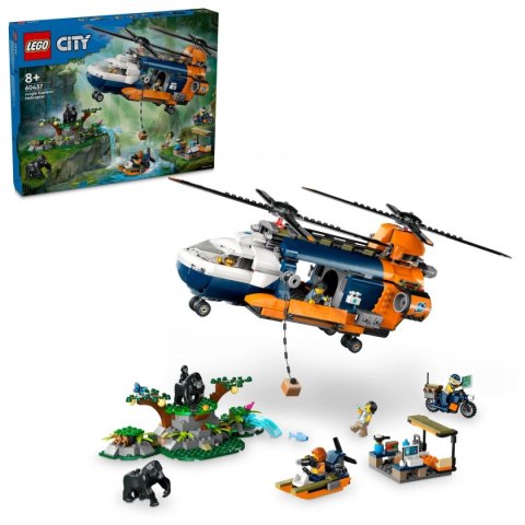 Klocki City 60437 Helikopter badaczy dżungli w bazie LEGO