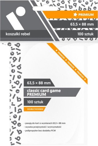 Koszulki 63,5 x 88 mm CCG Premium 100 sztuk Rebel