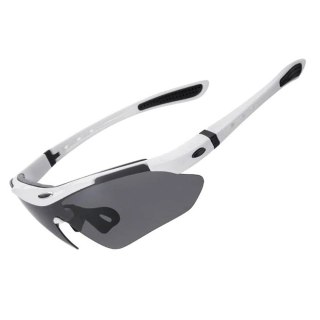 Okulary rowerowe fotochromowe z filtrem UV 400 białe ROCKBROS