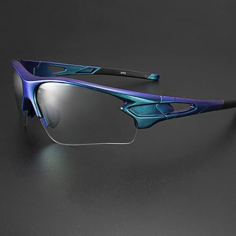 Okulary rowerowe fotochromowe z filtrem UV 400 niebieskie ROCKBROS