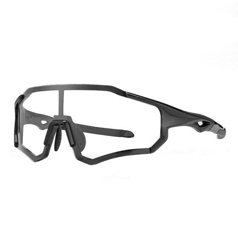 Okulary rowerowe fotochromowe z ramką i filtrami UV 400 UVA i UVB czarne ROCKBROS