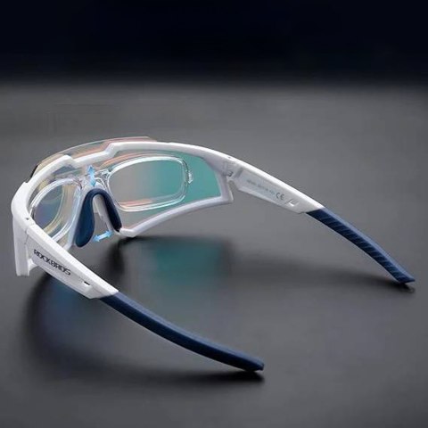 Okulary rowerowe z polaryzacją i filtrem UV 400 białe ROCKBROS