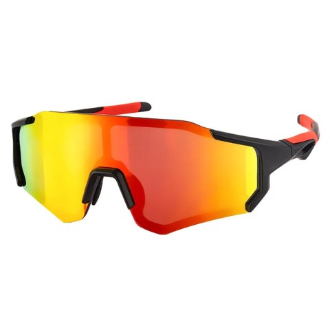 Okulary rowerowe z polaryzacją i filtrem UV 400 czerwone ROCKBROS
