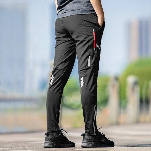 Komfortowe spodnie rowerowe oddychający materiał rozmiar L czarne ROCKBROS