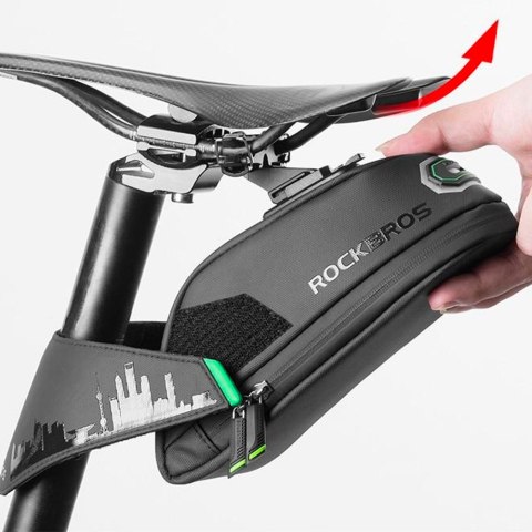 Torba rowerowa na telefon narzędzia pod siodełko z szybkozłączką czarna ROCKBROS